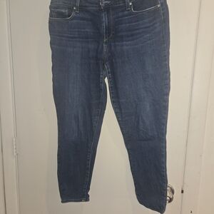 PAIGE Dark Blue Ankle Jeans